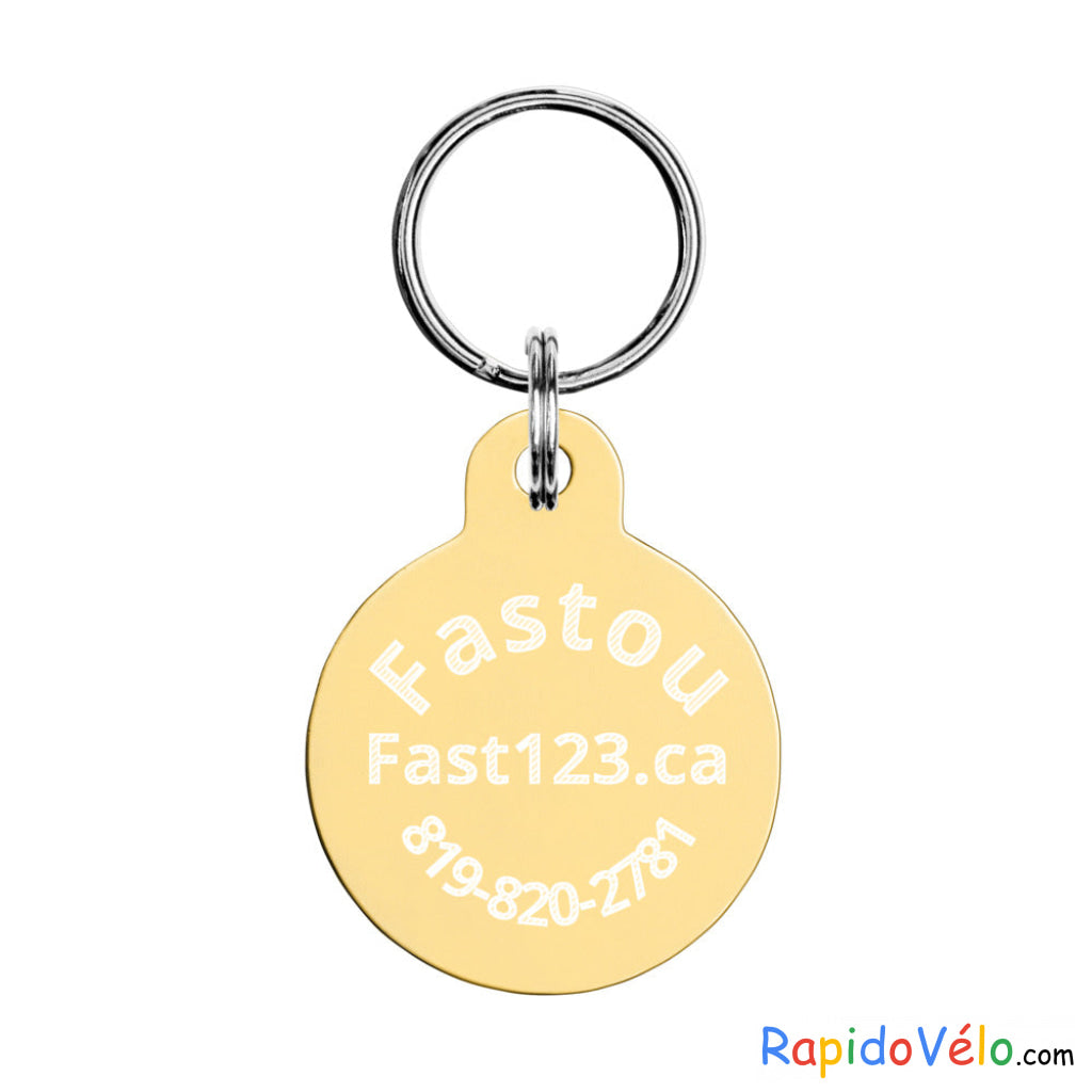 Engraved Pet Id Tag Gold