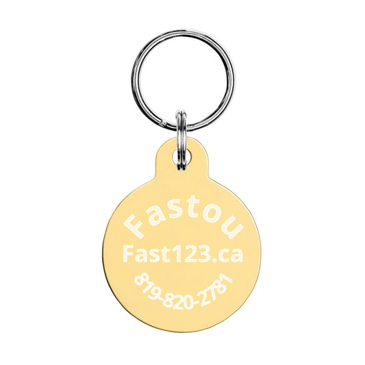 Engraved Pet Id Tag Gold